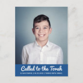 Bar Mitzvah Modern - Aangepaste fotouitnodiging Briefkaart (Voorkant)