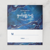 Bar Mitzvah Modern Blue Agate Galaxy Waterverf (Buitenkant ongevouwen)