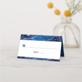 Bar Mitzvah Modern Blue Agate Galaxy Waterverf (Voorkant)