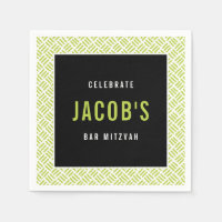 BAR MITZVAH modern metalen rooster limoen zwart