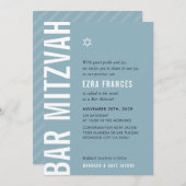 BAR MITZVAH modern minimalisme stoere jongen stoff Kaart (Voorkant / Achterkant)