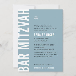 BAR MITZVAH modern minimalisme stoere jongen stoff Kaart