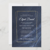 Bar Mitzvah Modern Monogram Goud Lijst Kaart (Voorkant)