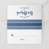 Bar Mitzvah Modern Navy Blue Silver Tallit Script (Buitenkant ongevouwen)