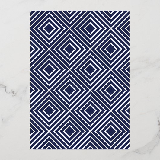 BAR MITZVAH moderne kalligrafie navy goud Folie Uitnodiging (Achterkant)