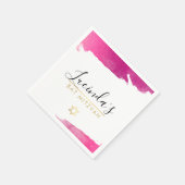 BAR MITZVAH moderne luxe verguld goud roze zwart Servetten (Hoek)