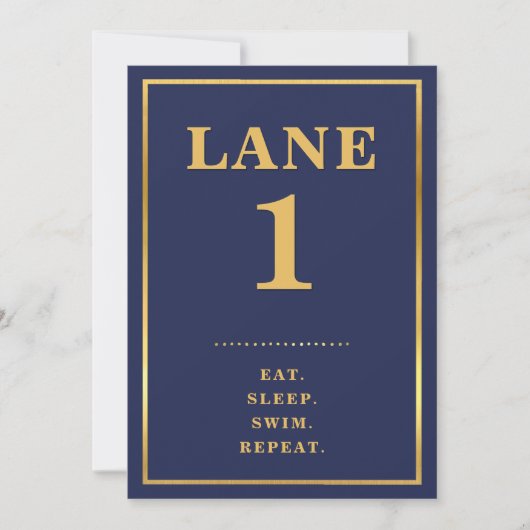 BAR MITZVAH moderne marine gouden tafelnummers (Voorkant)