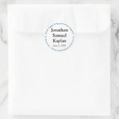 Bar Mitzvah monogram verzegeling sticker (Tas)
