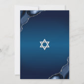 Bar Mitzvah Navy Blue Ombre Agate Modern Script Kaart (Achterkant)