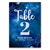 Bar Mitzvah Navy Galaxy Waterverf Agate Script Kaart (Voorkant)