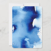 BAR MITZVAH or élégant bleu aquarelle invitation (Dos)