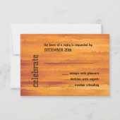 Bar Mitzvah Orange Techno Streaks Invitation RSVP (Devant)