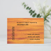 Bar Mitzvah Orange Techno Streaks Invitation RSVP (Debout devant)