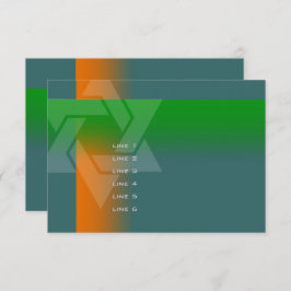 Bar Mitzvah Oranje en Groen op om het even welke K Kaart