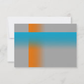 Bar Mitzvah Oranje en Turquoise op elke kleur RSVP Kaartje (Achterkant)