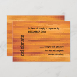 Bar Mitzvah Oranje Techno Streaks Uitnodiging RSVP