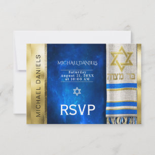 Bar Mitzvah Prayer Shawl RSVP Kaartje