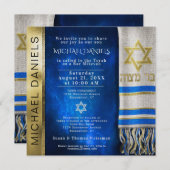 Bar Mitzvah Prayer Shawl Uitnodiging (Voorkant / Achterkant)