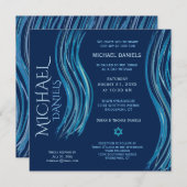 Bar Mitzvah Prayer Shawl Uitnodiging (Voorkant / Achterkant)