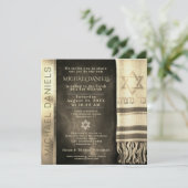 Bar Mitzvah Prayer Shawl Uitnodiging (Staand voorkant)
