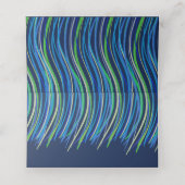 Bar Mitzvah Prière bleue et verte Shawl Invitation (Intérieur déplié)