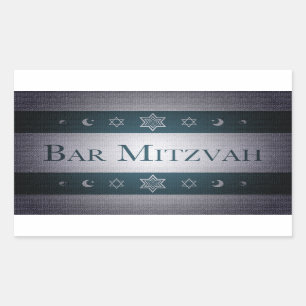 Bar Mitzvah Rechthoekige Sticker