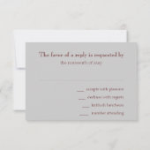 Bar Mitzvah Red en Silver Stripe Star van David RSVP Kaartje (Achterkant)