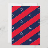 Bar Mitzvah Red Pattern Star van David Jewish Kaart (Achterkant)