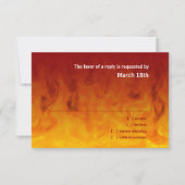 Bar Mitzvah Rouge et orange RSVP (Devant)