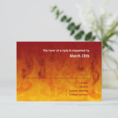 Bar Mitzvah Rouge et orange RSVP (Debout devant)