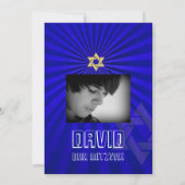 Bar Mitzvah/royal blue/gold Kaart (Achterkant)