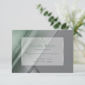 Bar Mitzvah RSVP Contemporain Charbon Vert (Debout devant)