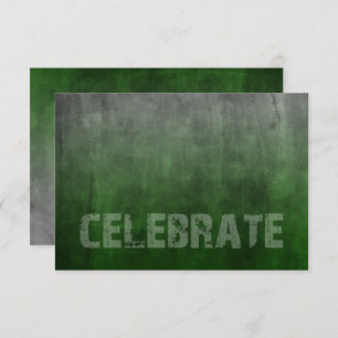 Bar Mitzvah Rugged Fade Green Reception Kaart
