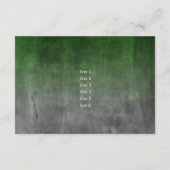 Bar Mitzvah Rugged Fade Green Reception Kaart (Achterkant)