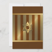 Bar Mitzvah Rust Gold Stripe Star van David Kaart (Voorkant)