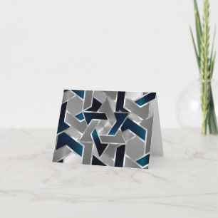 Bar Mitzvah Silver Blauwgroen Blue Grey Star van D Kaart