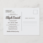 Bar Mitzvah Simple Photo personnalisée Invitation (Dos)