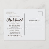 Bar Mitzvah Simple Photo personnalisée Invitation (Dos)