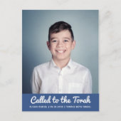 Bar Mitzvah Simple Photo personnalisée Invitation (Devant)