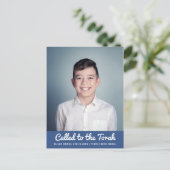 Bar Mitzvah Simple Photo personnalisée Invitation (Debout devant)