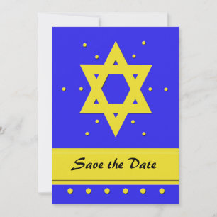 Bar Mitzvah Sla de Date Invitation Kaart op