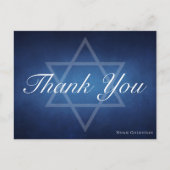 Bar Mitzvah Star of David Aangepaste Joods Dank u Briefkaart (Voorkant)