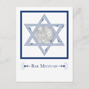 Bar Mitzvah (Star of David Elegance-fotokaart) Briefkaart