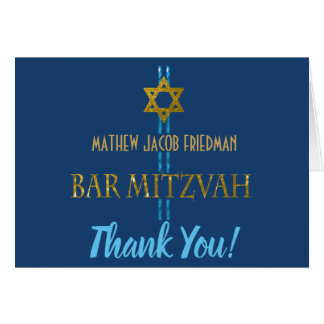 Bar Mitzvah Star van David Hartelijk dank