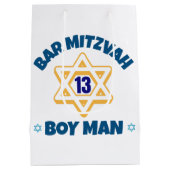 Bar Mitzvah Star van David Medium Cadeauzakje (Achterkant)