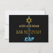 Bar Mitzvah Star van David RSVP (Voorkant)