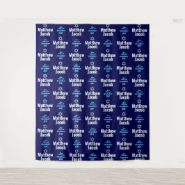 Bar Mitzvah Step en Repeat Party Achtergrond Wandkleed