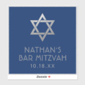 Bar Mitzvah Sticker voor Decor of Favors (Vel)