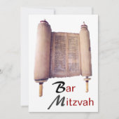 Bar Mitzvah Torah Invitation (Devant)