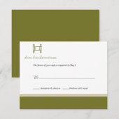 Bar Mitzvah Torah Olive Reply Card Uitnodiging (Voorkant / Achterkant)